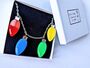 Christmas Lights Necklace On Acrylic And Silver Plated, thumbnail 2 of 9