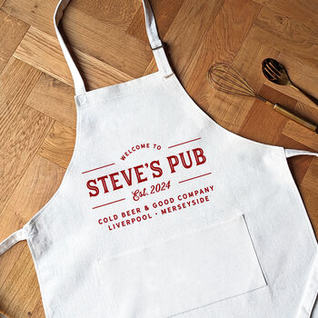 Personalised Pub Apron Home Bar Gift, 2 of 3
