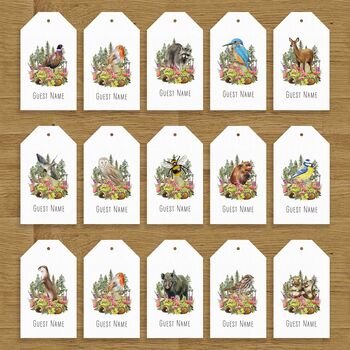 Woodland Animals Place Card Luggage Tags, 2 of 12
