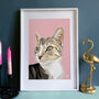Personalised Pet Cat Portrait Print, thumbnail 1 of 5
