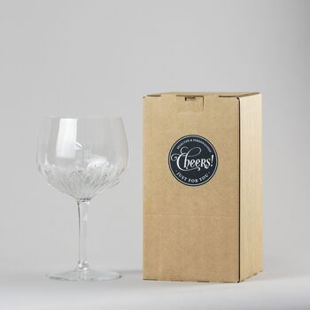 Special Message Personalised Crystal Cut Gin Glass, 8 of 10