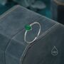 Sterling Silver Green Onyx Oval Ring, thumbnail 6 of 12