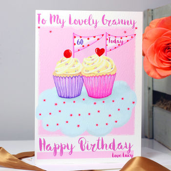 Personalised Cupcake Relation Birthday Card, 7 of 10