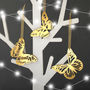 Luxe Gold Perspex Christmas Butterflies, thumbnail 1 of 4