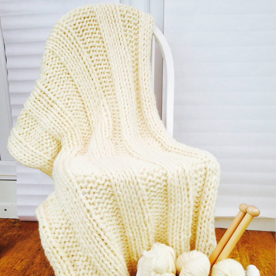 supplies to knit a blanket