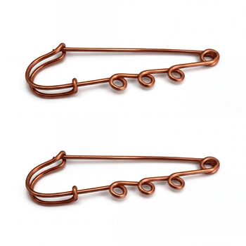 Handmade Copper Safety Pin Brooch, 11 of 11