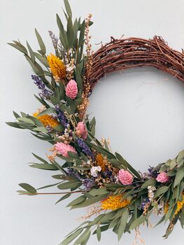 Spring Dried Flower Wreath, 3 of 4