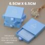 Princess Cut Aquamarine Blue Cz Huggie Hoop Earrings, thumbnail 11 of 11