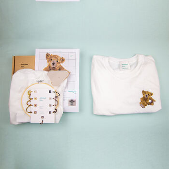 Gregory The Teddy T Shirt Cross Stitch Kit, 2 of 6