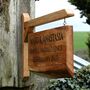 Live Edge Engraved Double Sided Swinging Sign, thumbnail 9 of 11