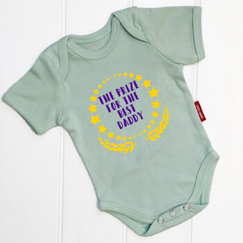 Personalised Best Daddy's Prize Babygrow, 2 of 8