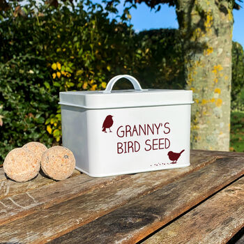 Personalised Bird Food Storage Tin, 3 of 5