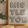 Mistletoe Textured Christmas Print, thumbnail 3 of 6