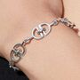Monogrammed 18kt Gold Plated Silver Charm Bracelet, thumbnail 4 of 9