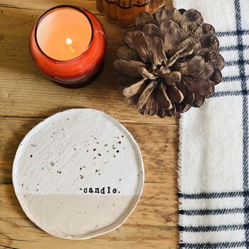 Personalised Clay Candle Dish, 2 of 3