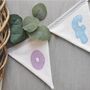 Summer House Bunting Flags, Pastel Rainbow Fabric Bunting, Personalised Name Banner For Child's Bedroom, Decorative Garland, thumbnail 9 of 9
