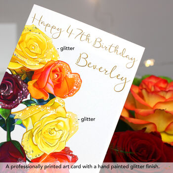 Personalised Roses Big Thank You Card, 3 of 5