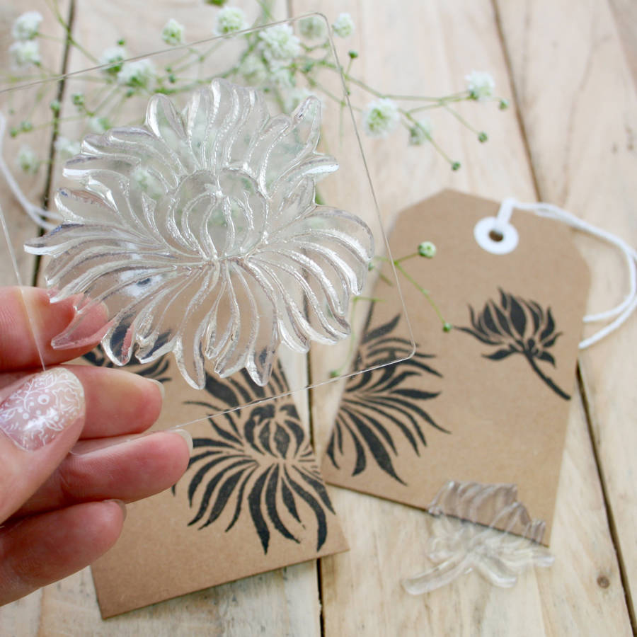 Chrysanthemum Flower Clear Stamp Set By Little Stamp Store