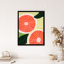 Guava In Java Fruit Orange Green Kitchen Wall Art Print, thumbnail 4 of 6