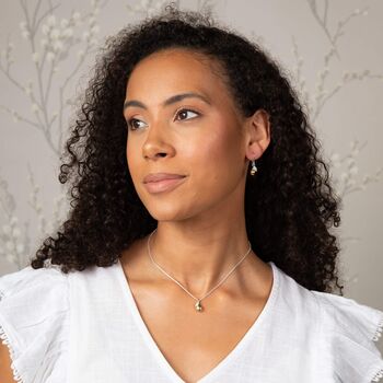 Silver Plated Pear Crystal Charms Necklace, 3 of 3