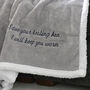 Personalised Save On Your Heating Warm Grey Blanket, thumbnail 7 of 9