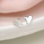 Tiny Sterling Silver Mother Of Pearl Heart Studs, thumbnail 1 of 8