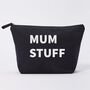 Black Cotton Mum Stuff Pouch, thumbnail 1 of 2