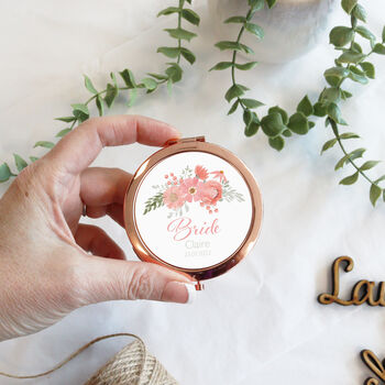 Personalised Bridal Party Compact Mirror, 5 of 7