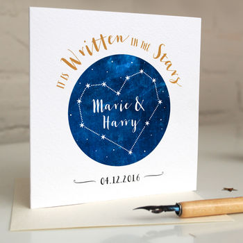 Personalised Wedding Star Constellation Card, 3 of 3