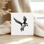 Landing Flying Puffin Wildlife Card, thumbnail 1 of 6