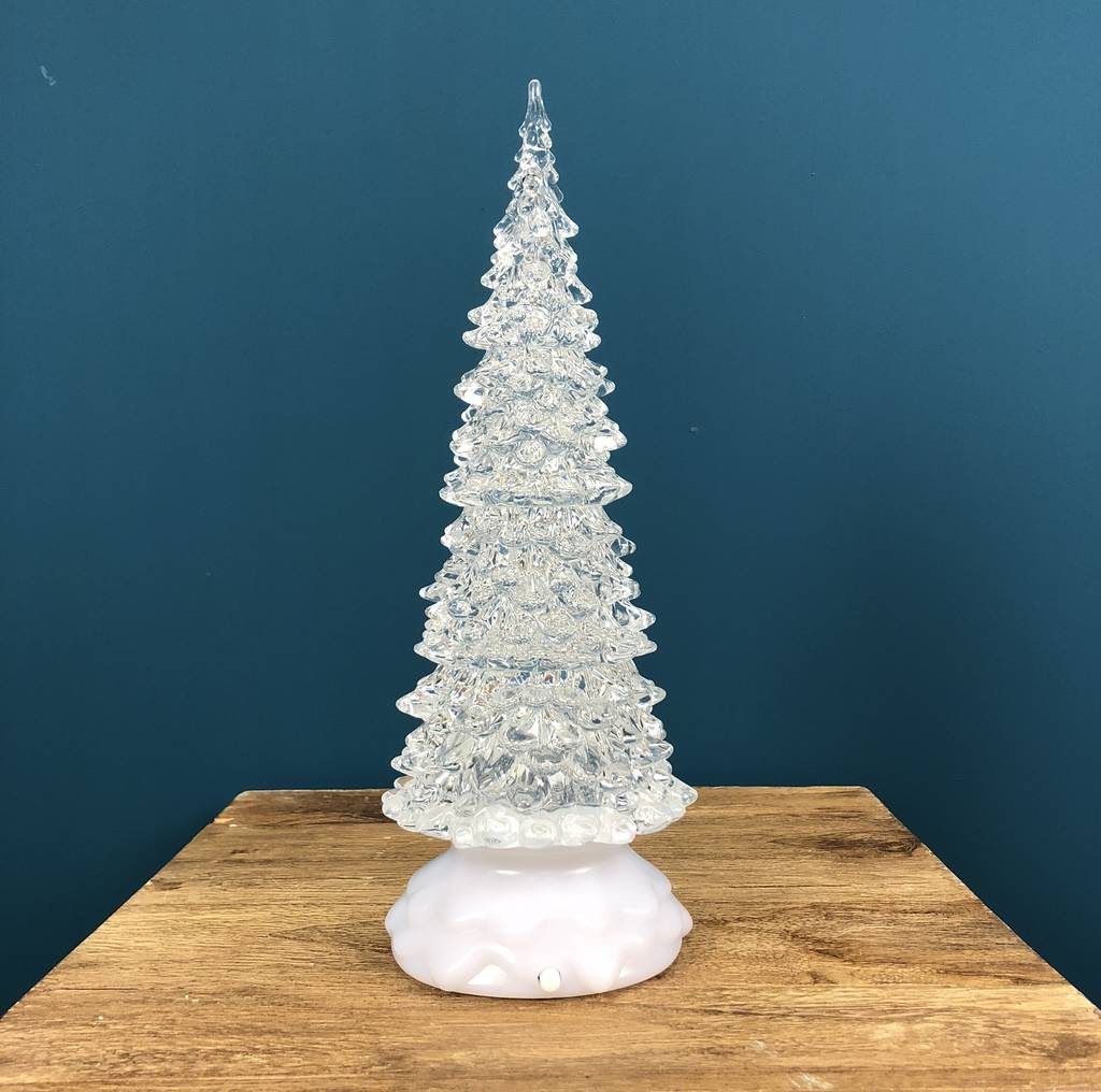 Colour Changing Tree Ornament With Glitter By Garden Selections