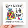 Best Nanny Jelly Bean Birthday Card, thumbnail 2 of 2
