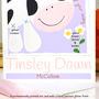 Personalised Farm Cow New Baby Card, thumbnail 5 of 6