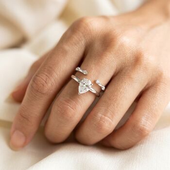 Diamond Open Band Ring, 4 of 8