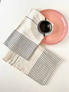 White Striped Cotton Tea Towel, 6 of 7