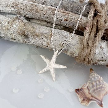 Sterling Silver Starfish Necklace, 5 of 7