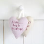 Personalised Hanging Heart New Baby Gift, thumbnail 1 of 11