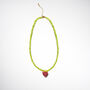 Pistachio And Raspberry Heart Gelato Necklace, thumbnail 6 of 6