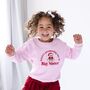 Santa's Promoting Me To Big Sister/Big Brother Embroidered Bear Sweatshirt Jumper, thumbnail 1 of 6