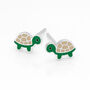 Sterling Silver Turtle Stud Earrings – 9mm, thumbnail 2 of 8