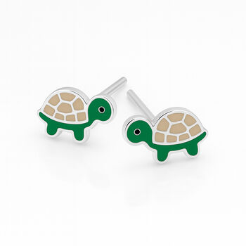 Sterling Silver Turtle Stud Earrings – 9mm, 2 of 8