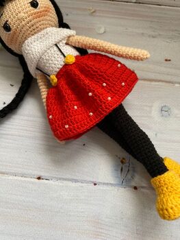 Handmade Crochet Doll, Natural Toys For Kids, 8 of 11