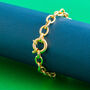 Classic Gold Plated Silver Belcher Chain Bracelet, thumbnail 4 of 5