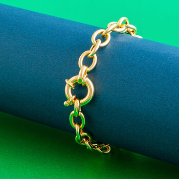 Classic Gold Plated Silver Belcher Chain Bracelet, 4 of 5