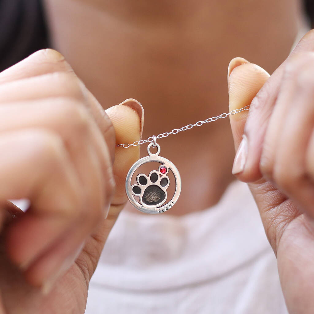 My Pets Name Engraved Necklace In Sterling Silver By J&S Jewellery