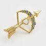 Gold Cupids Bow And Arrow Brooch, thumbnail 3 of 7