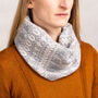 Knitted Cowl Neck Scarf Tree Pattern, thumbnail 1 of 12