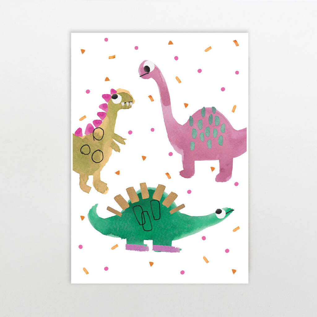 Personalised Dino Print By Stop The Clock Design | notonthehighstreet.com