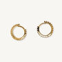 Gemstone Huggie 14k Gold Plated Earrings, thumbnail 7 of 7