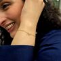 Dainty Bow Tie Bowknot Gold Plated Charm Bracelet, thumbnail 3 of 5
